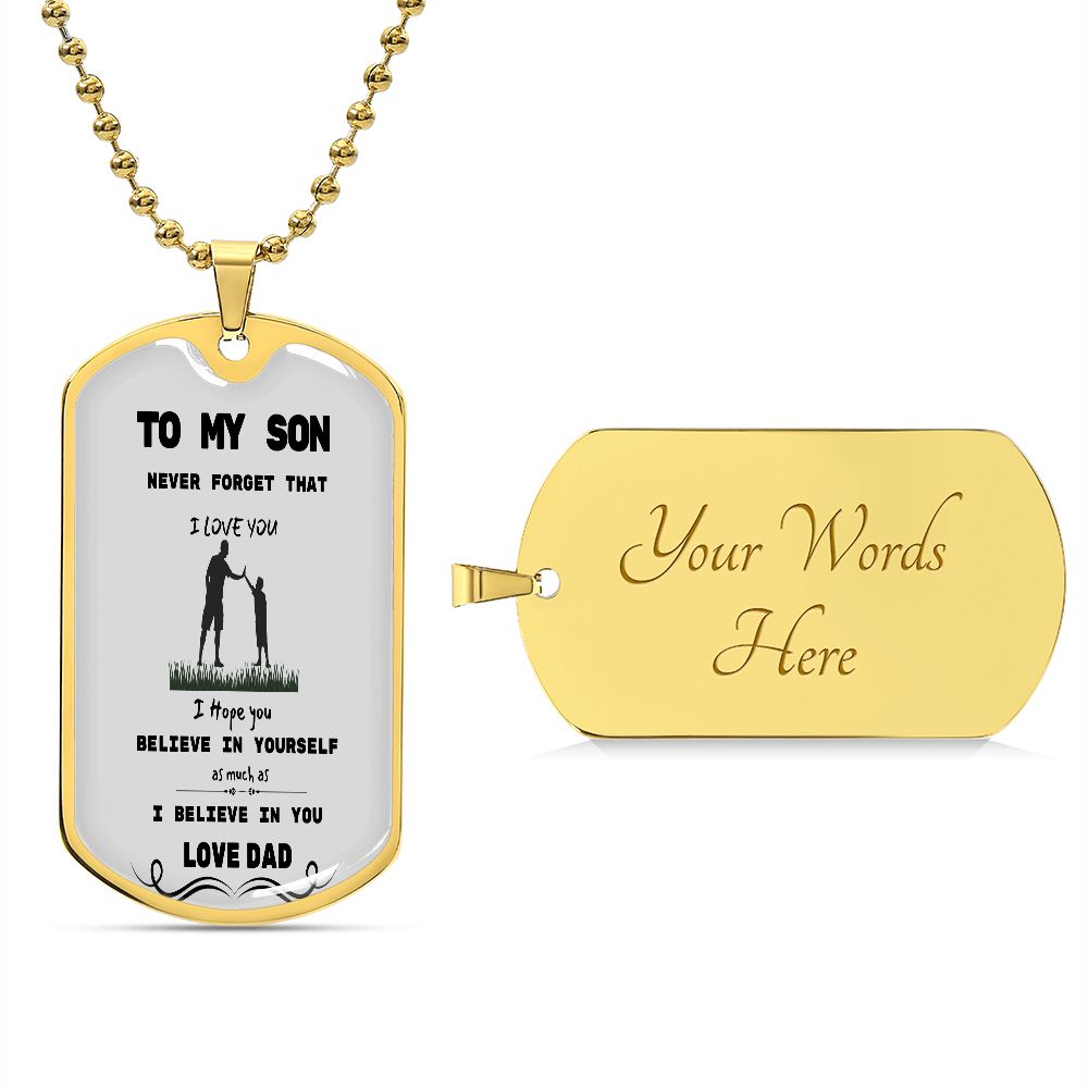 DOG TAG TO SON