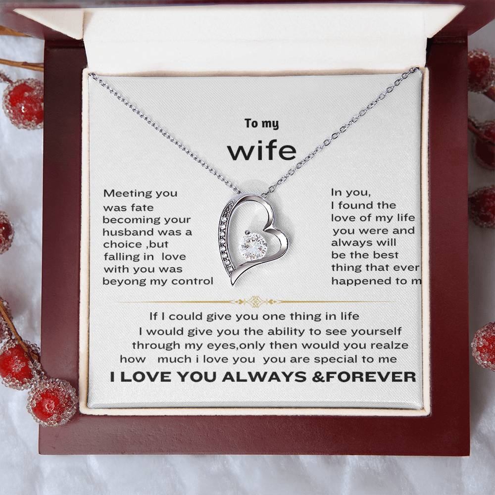 Forever love necklace to my wife