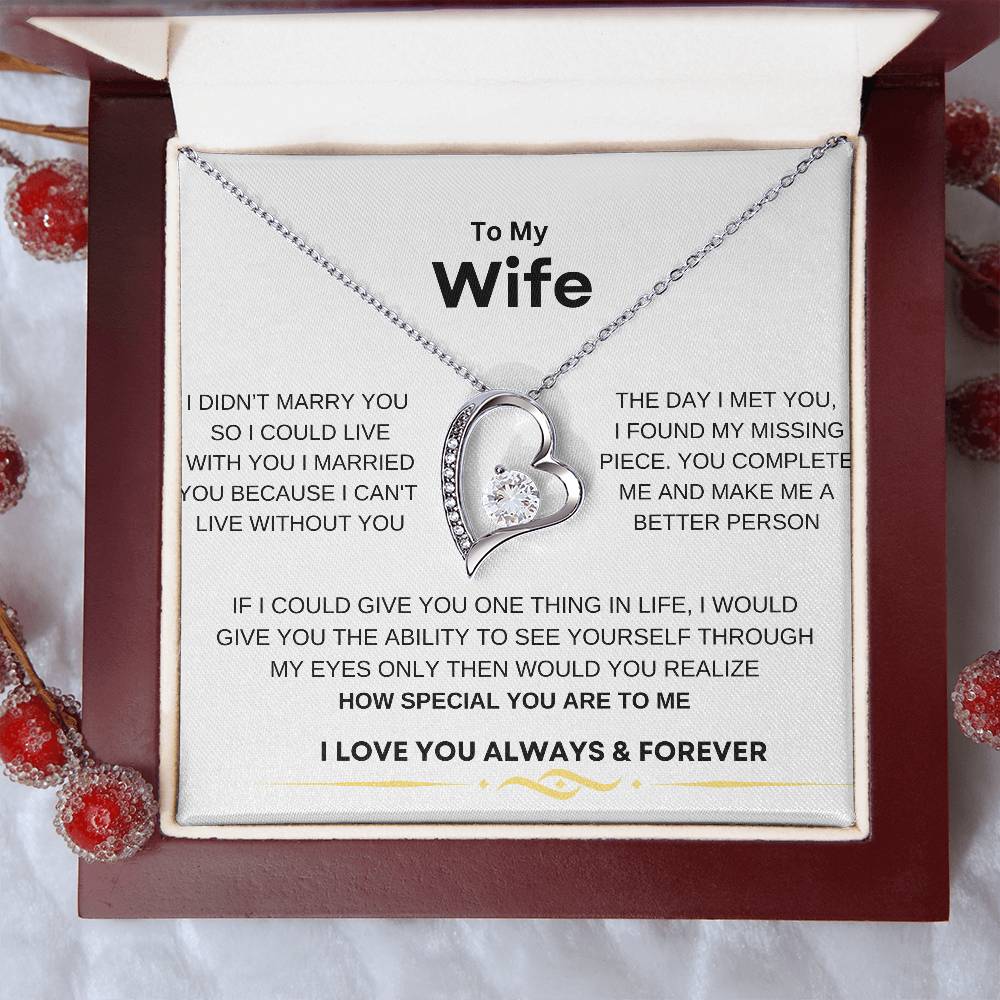 Forever necklace to my wife