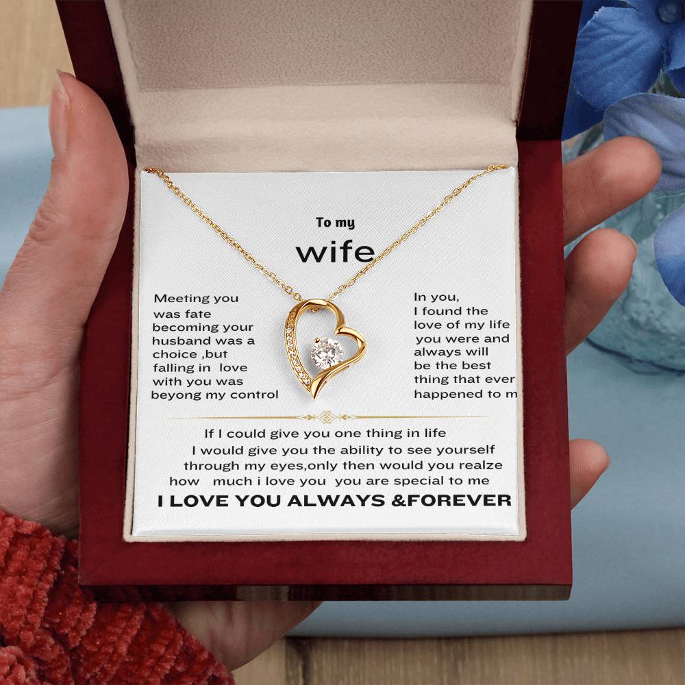 Forever love necklace to my wife