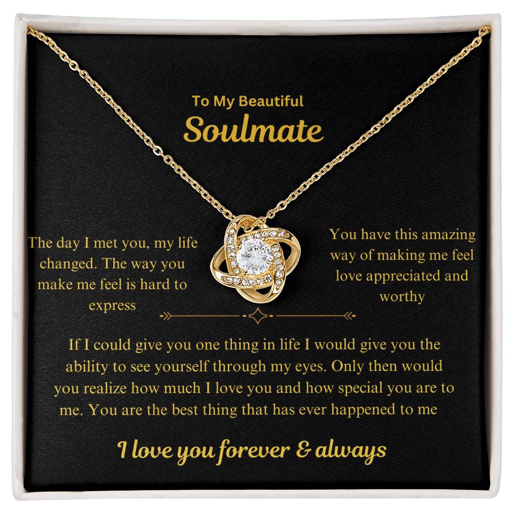 Love knot necklace to my soulmate