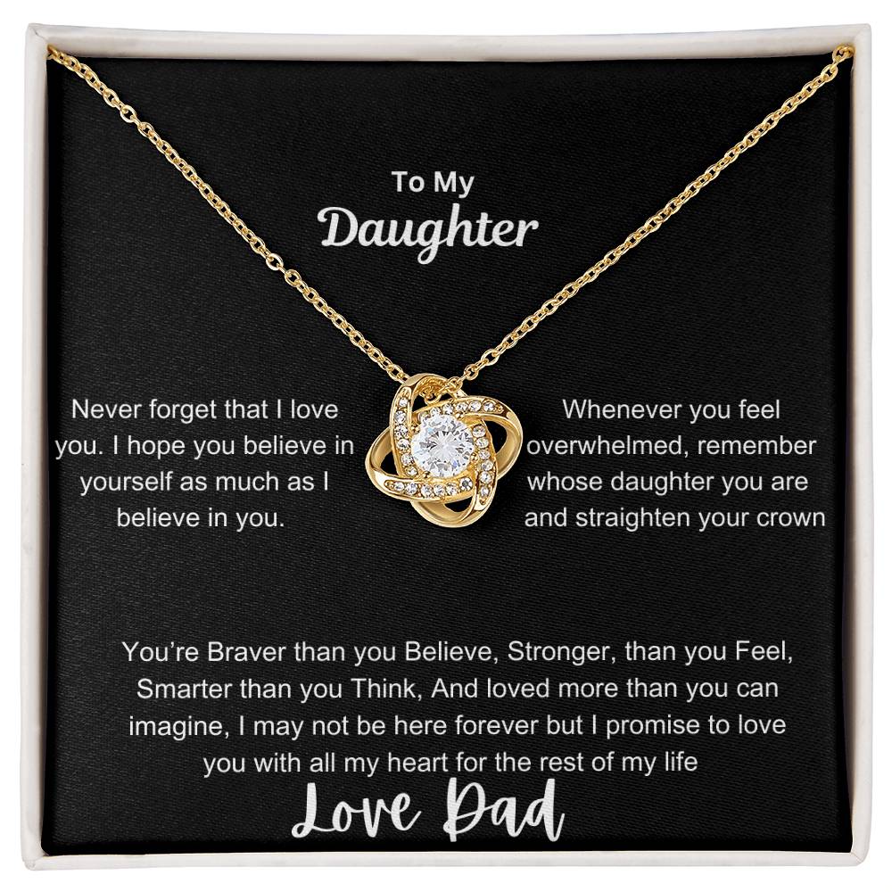 Love knot necklace  from dad to daughter