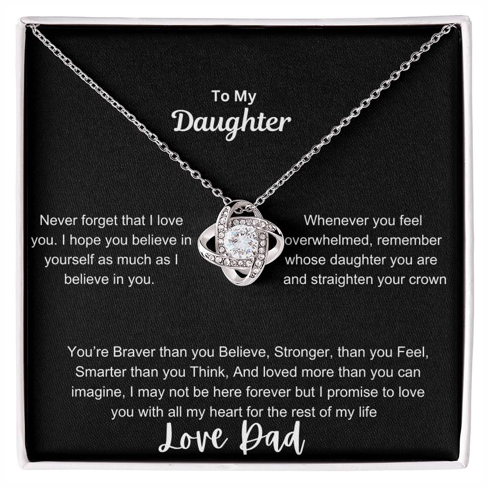 Love knot necklace  from dad to daughter