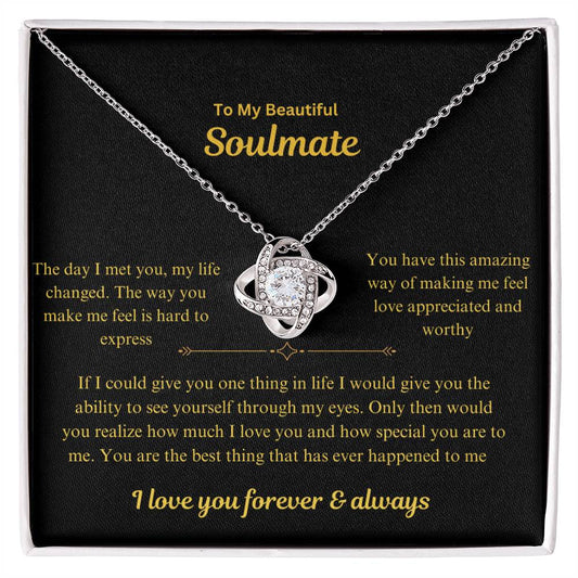 Love knot necklace to my soulmate