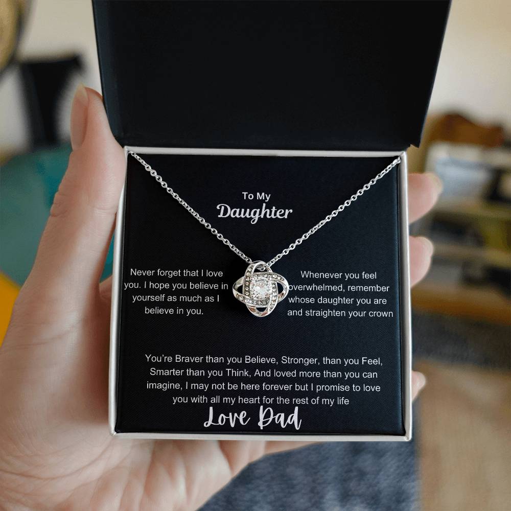 Love knot necklace  from dad to daughter