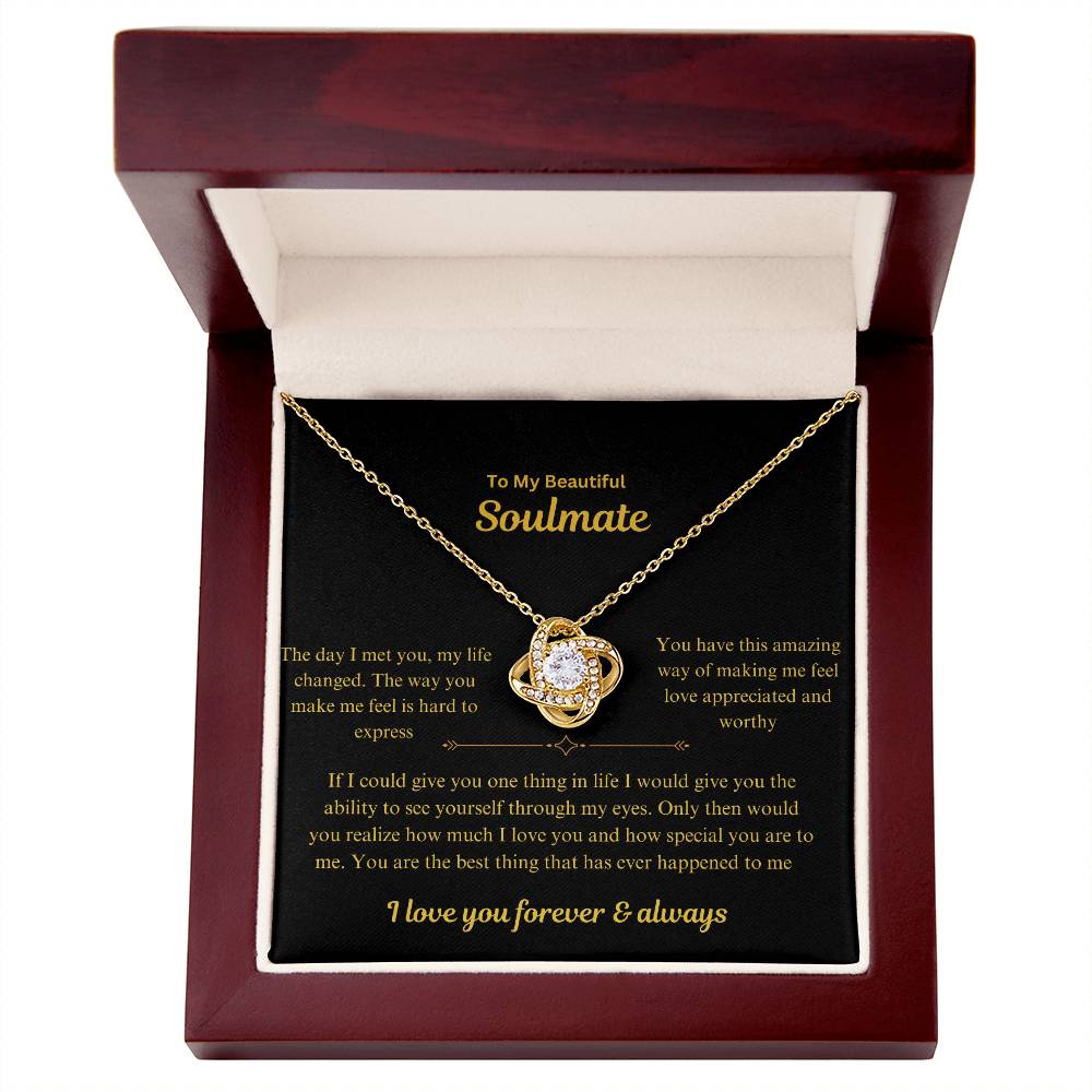 Love knot necklace to my soulmate