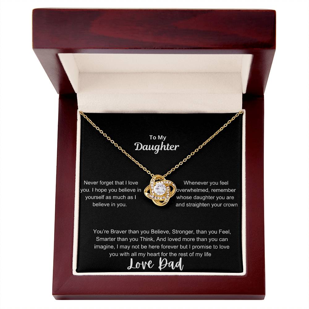 Love knot necklace  from dad to daughter