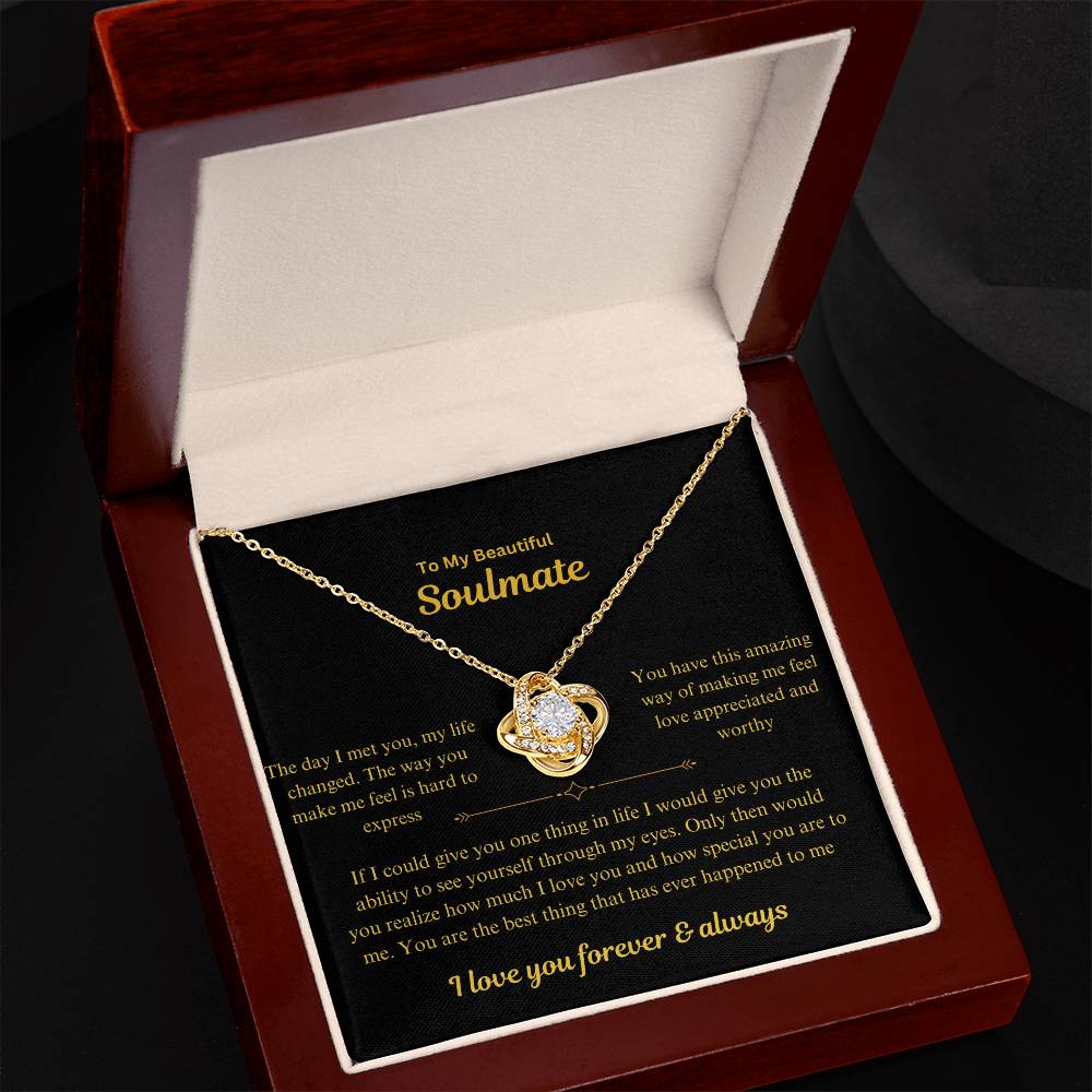 Love knot necklace to my soulmate