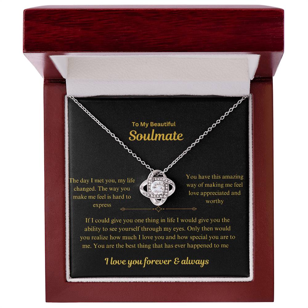 Love knot necklace to my soulmate
