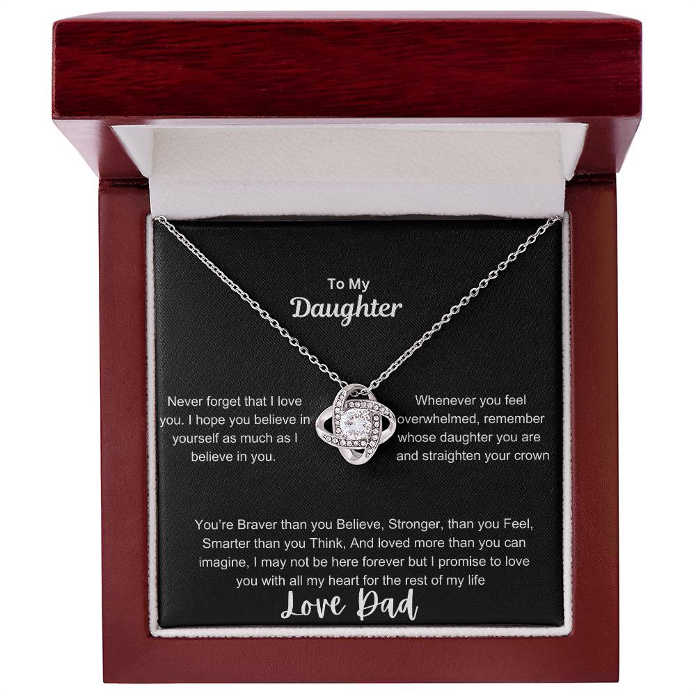 Love knot necklace  from dad to daughter