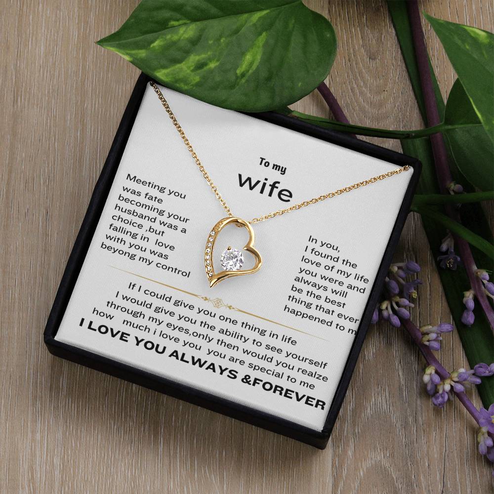 Forever love necklace to my wife