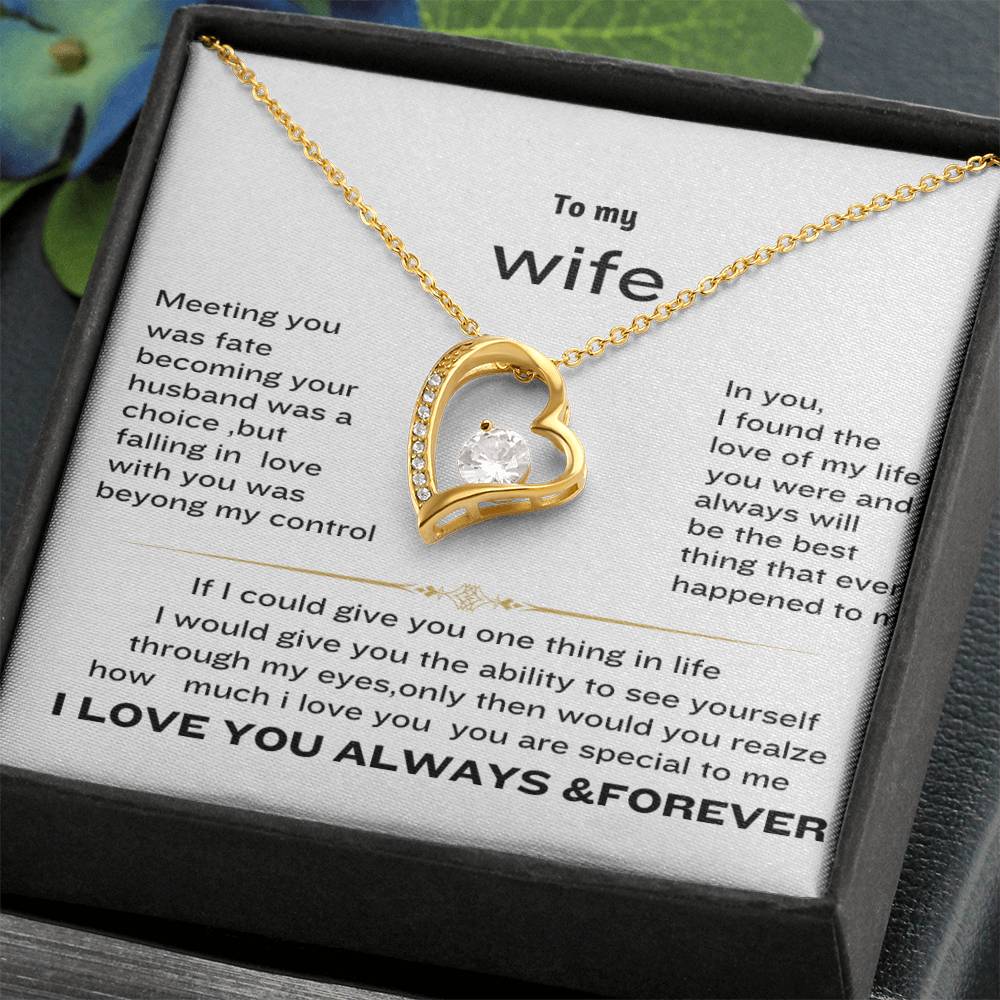 Forever love necklace to my wife