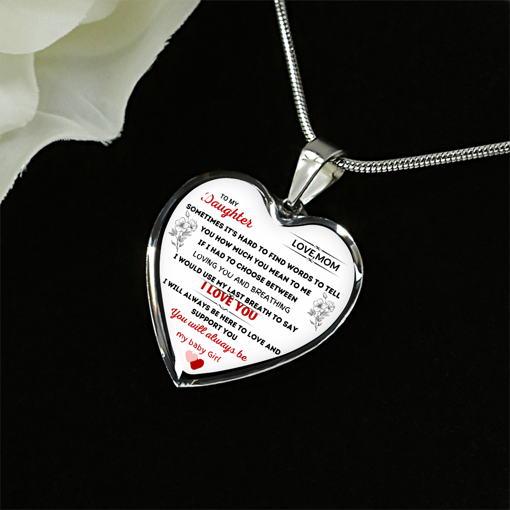 HEART NECKLACE TO DAUGHTER FROM MOM
