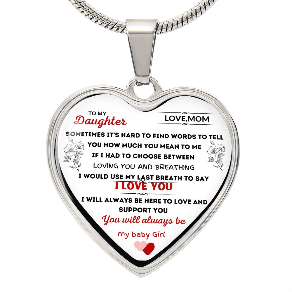 HEART NECKLACE TO DAUGHTER FROM MOM