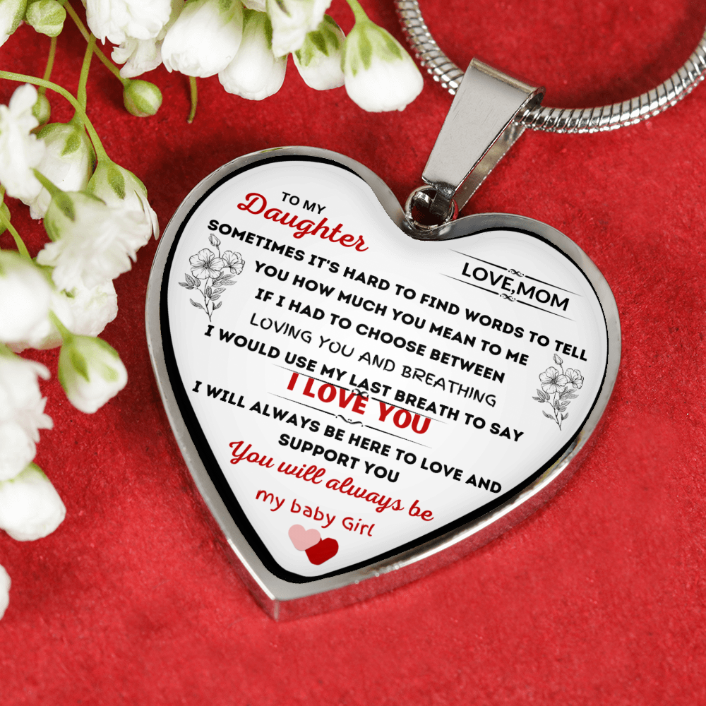 HEART NECKLACE TO DAUGHTER FROM MOM
