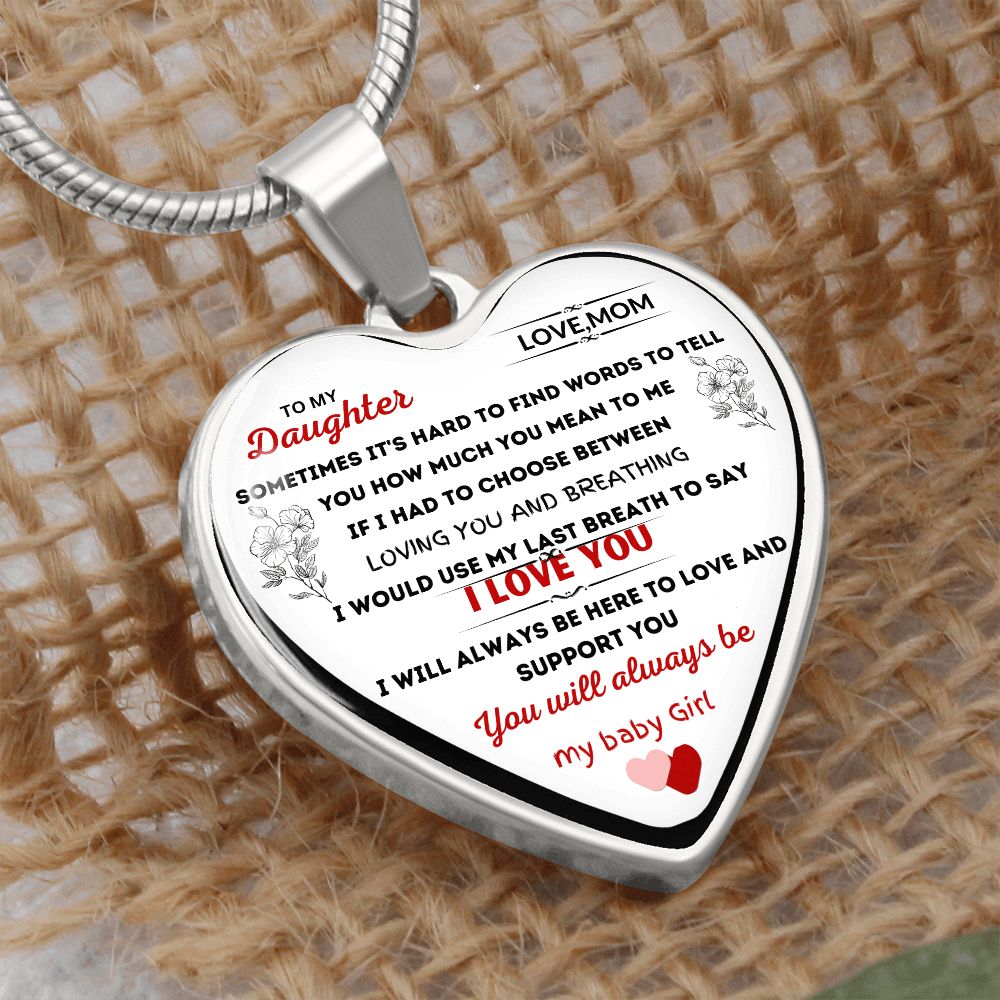 HEART NECKLACE TO DAUGHTER FROM MOM