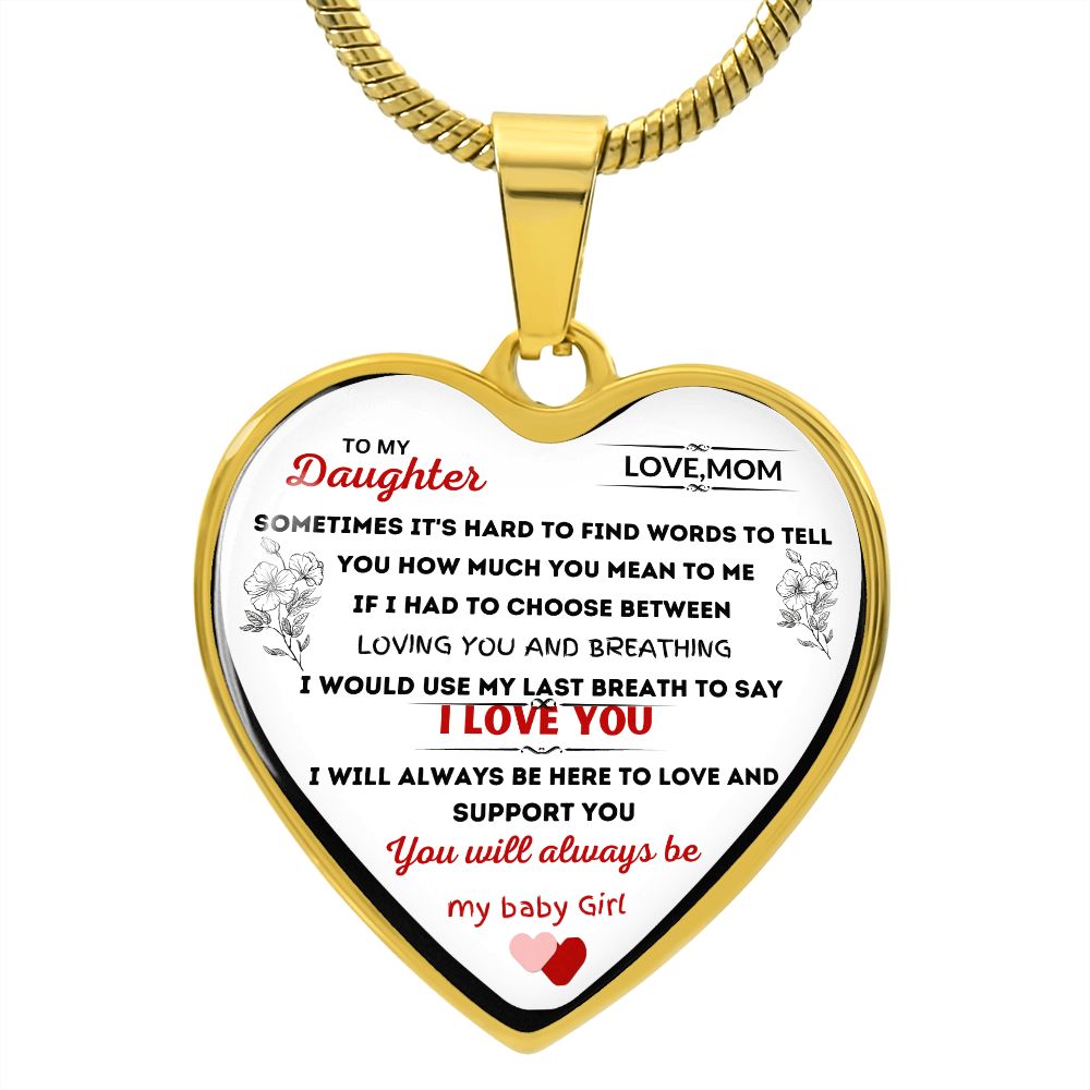 HEART NECKLACE TO DAUGHTER FROM MOM
