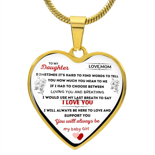 HEART NECKLACE TO DAUGHTER FROM MOM