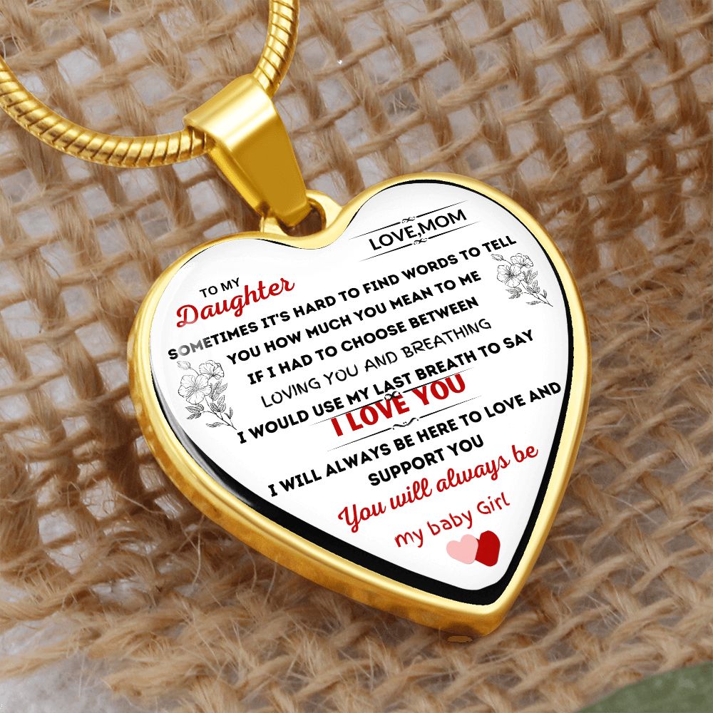 HEART NECKLACE TO DAUGHTER FROM MOM