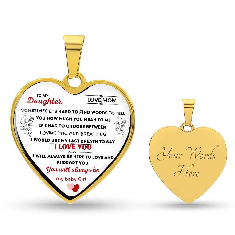 HEART NECKLACE TO DAUGHTER FROM MOM