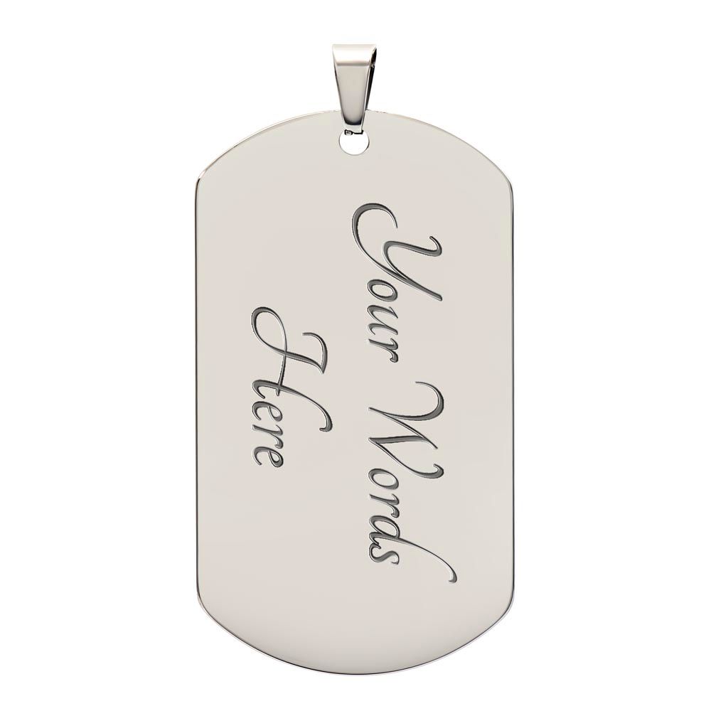 to my grand daughter dog tag