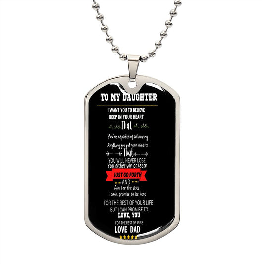 DOG TAG TO DAUGHTER