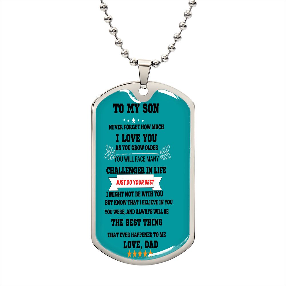 To my son Dog Tag