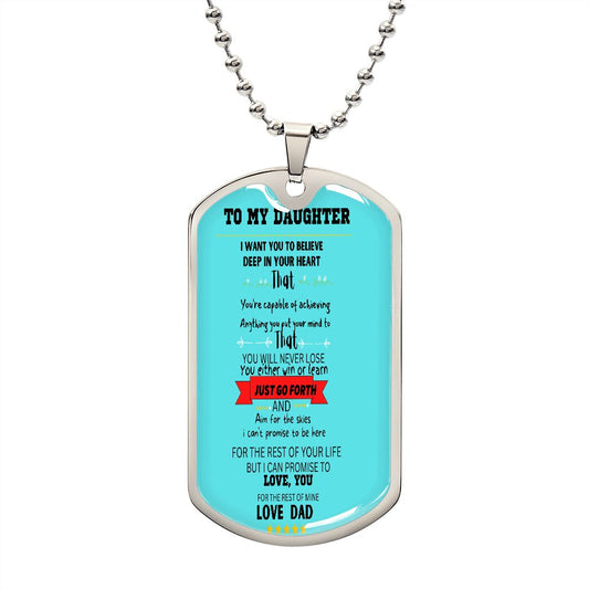 TO MY DAUGHTER DOG TAG