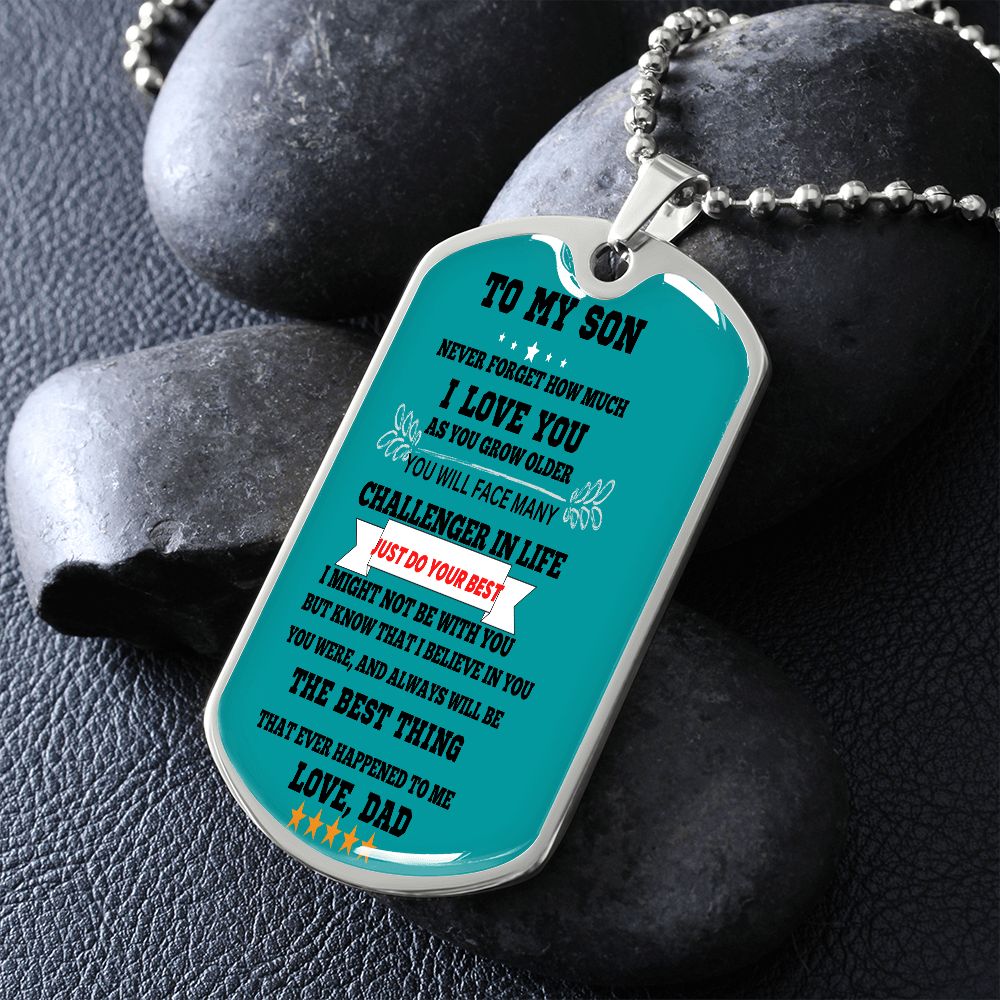 To my son Dog Tag