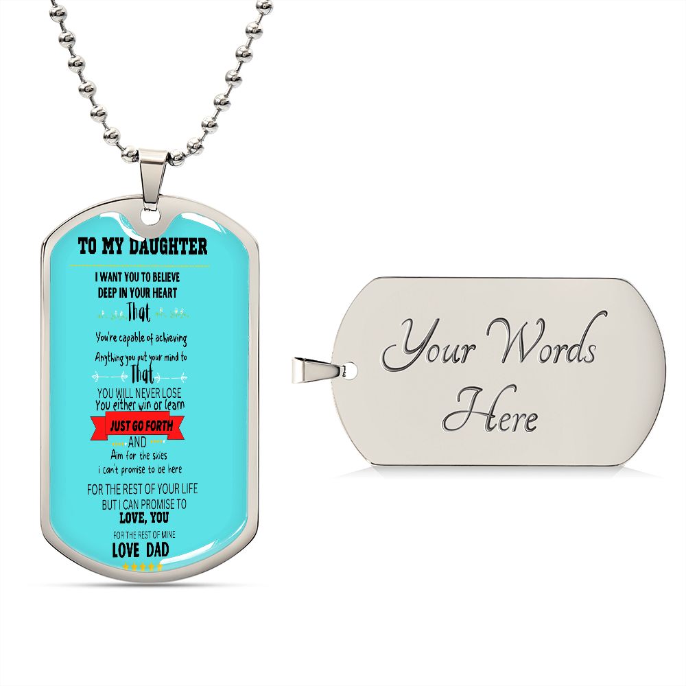 TO MY DAUGHTER DOG TAG