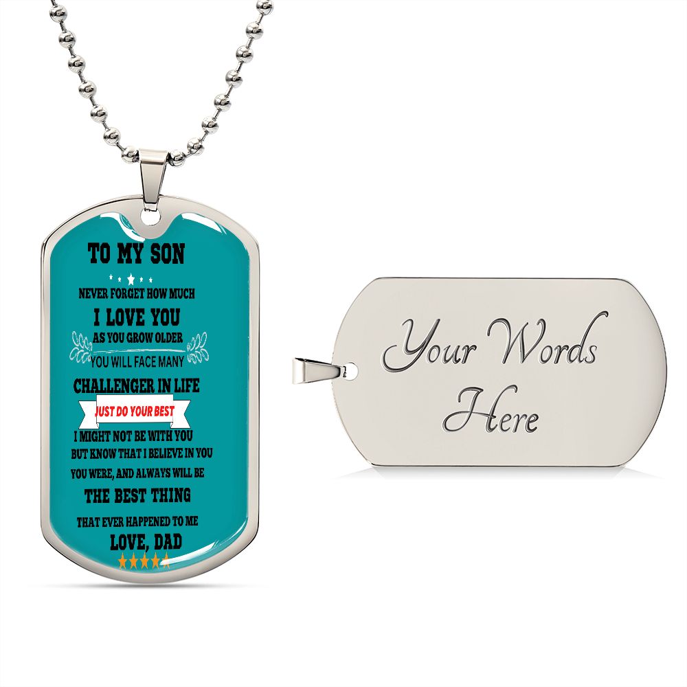 To my son Dog Tag