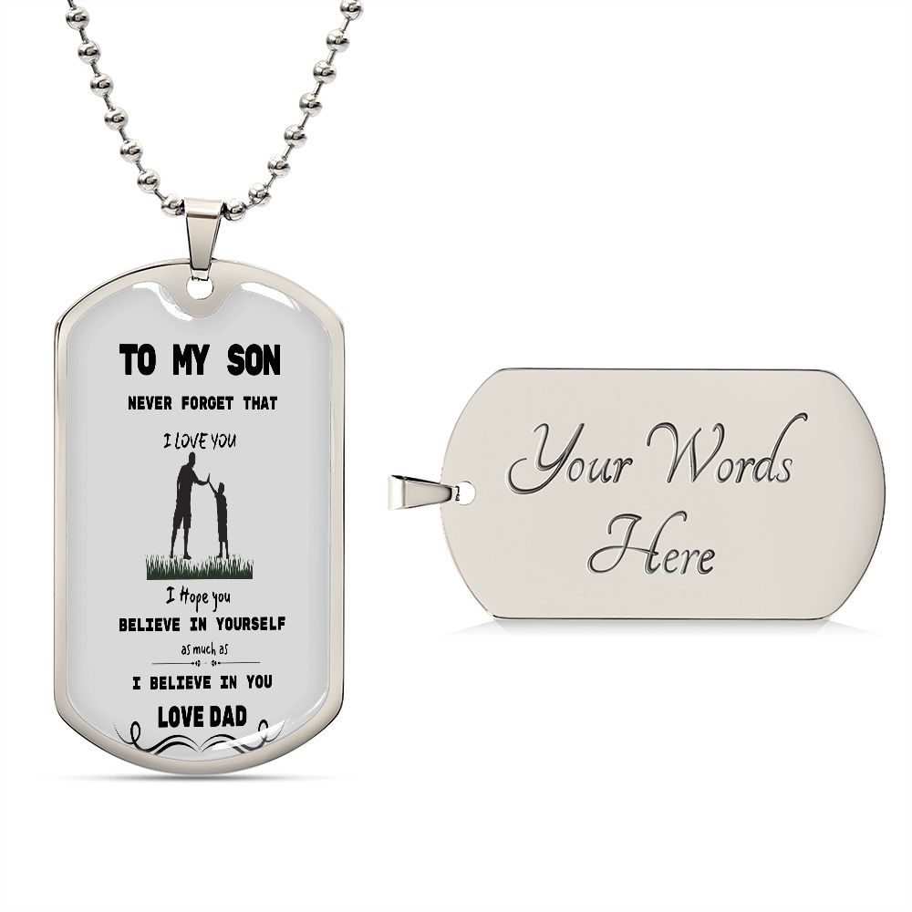 DOG TAG TO SON