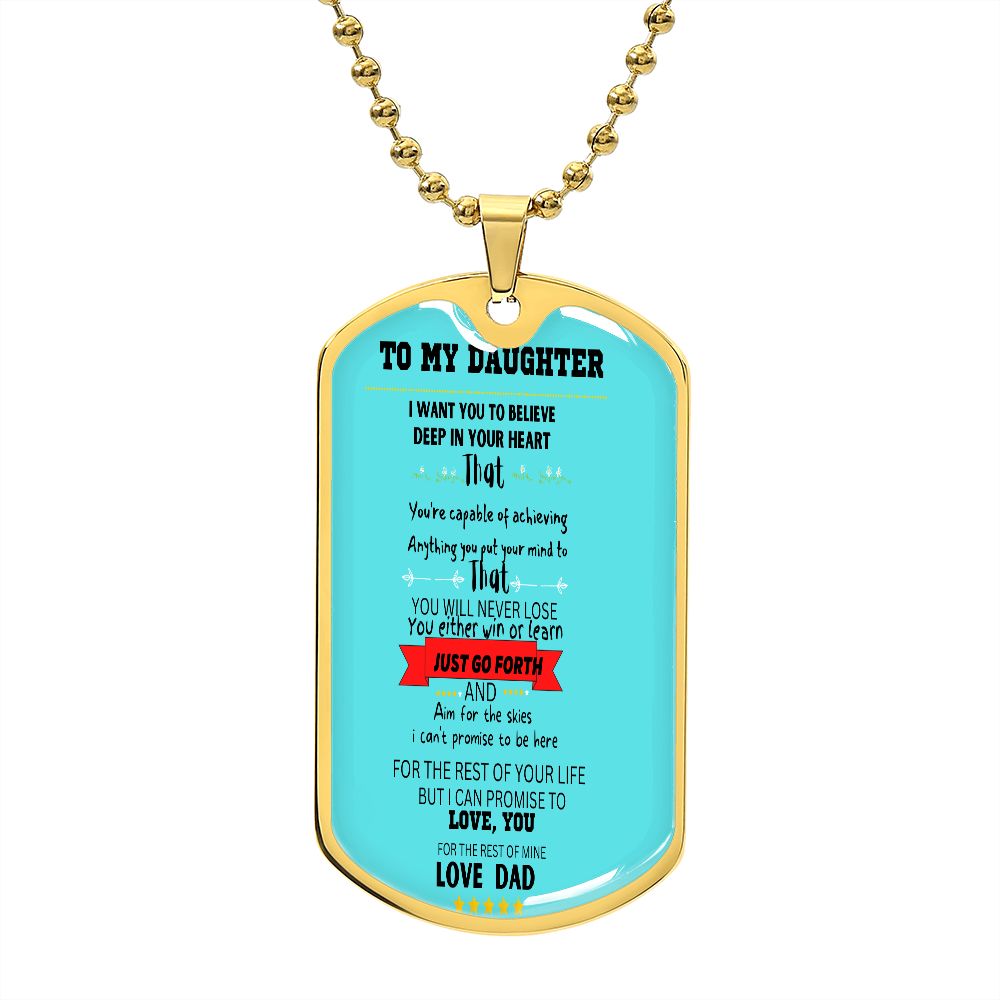 TO MY DAUGHTER DOG TAG