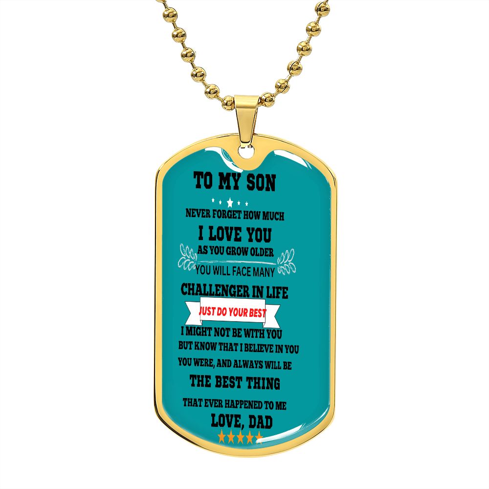 To my son Dog Tag