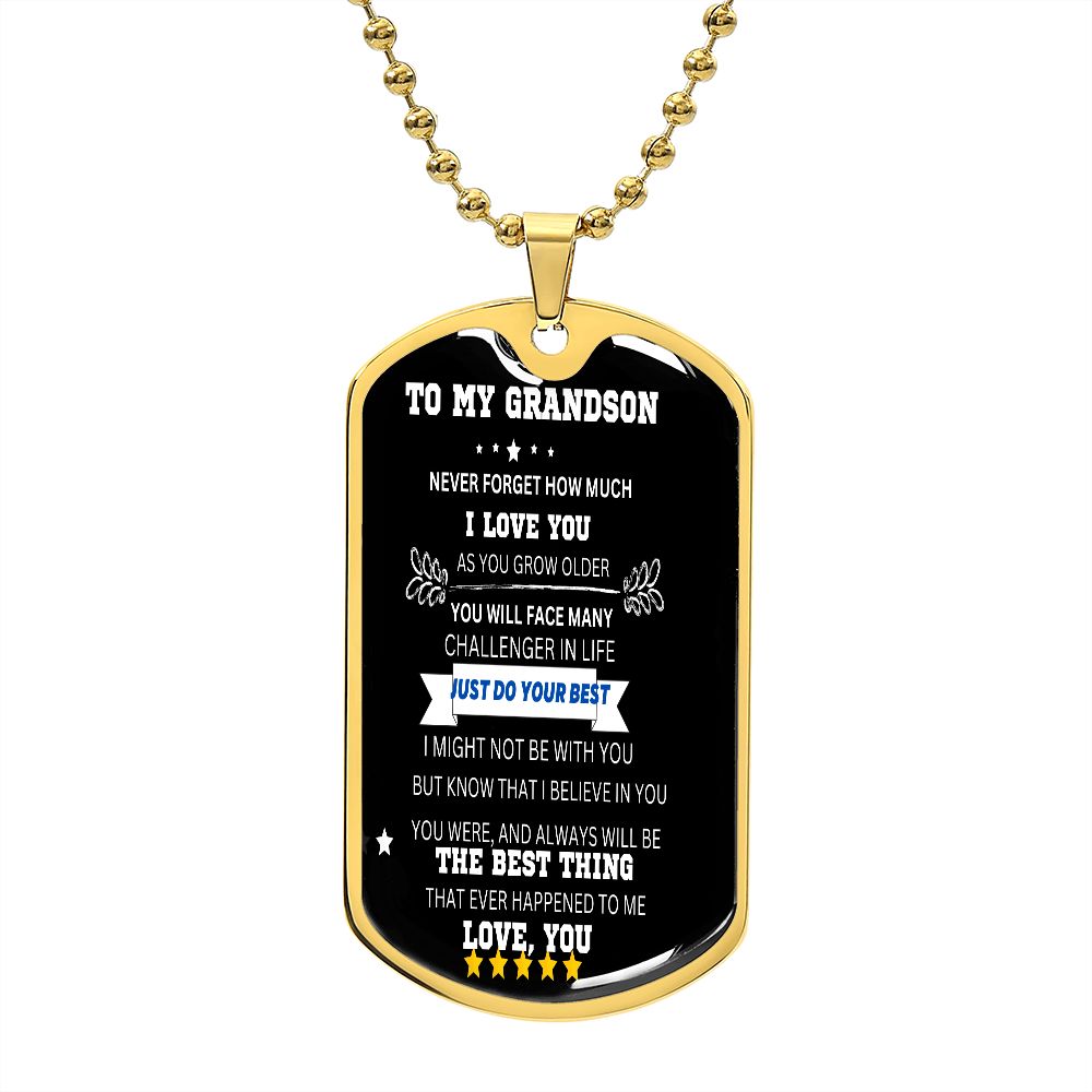 TO MY GRANDSON DOG TAG