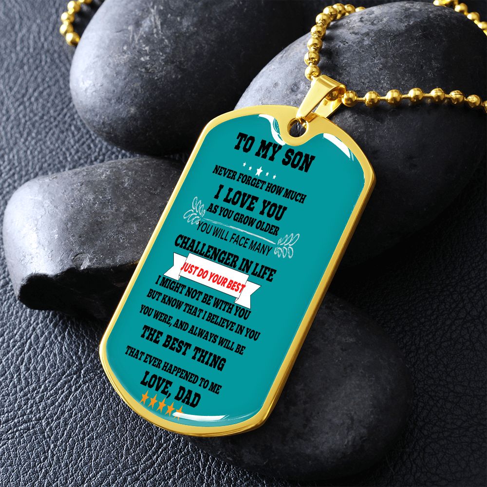 To my son Dog Tag