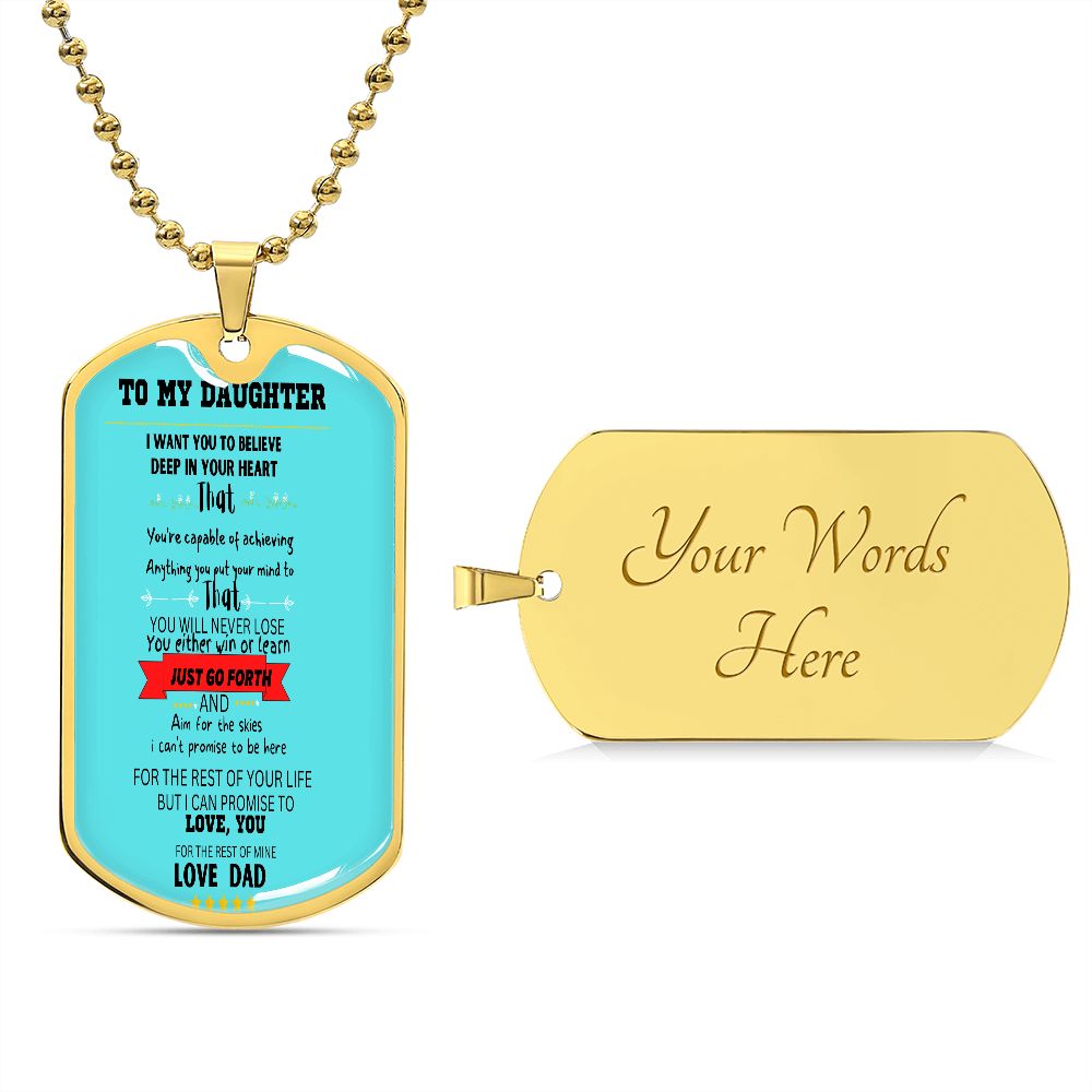 TO MY DAUGHTER DOG TAG