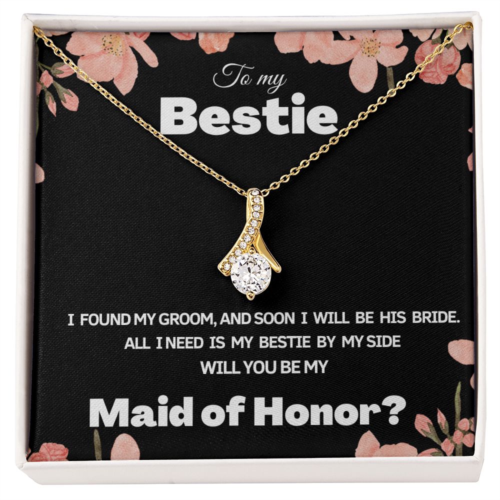 Alluring beauty to maid of honor