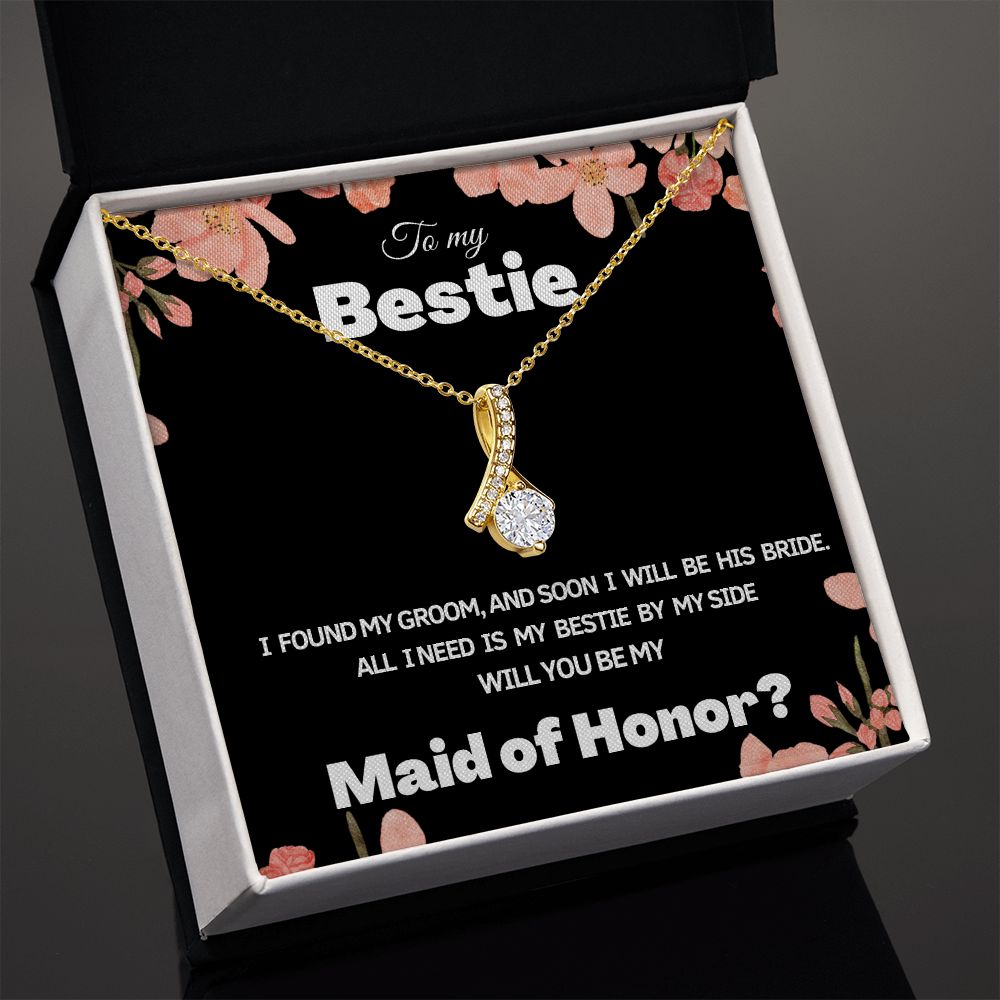 Alluring beauty to maid of honor