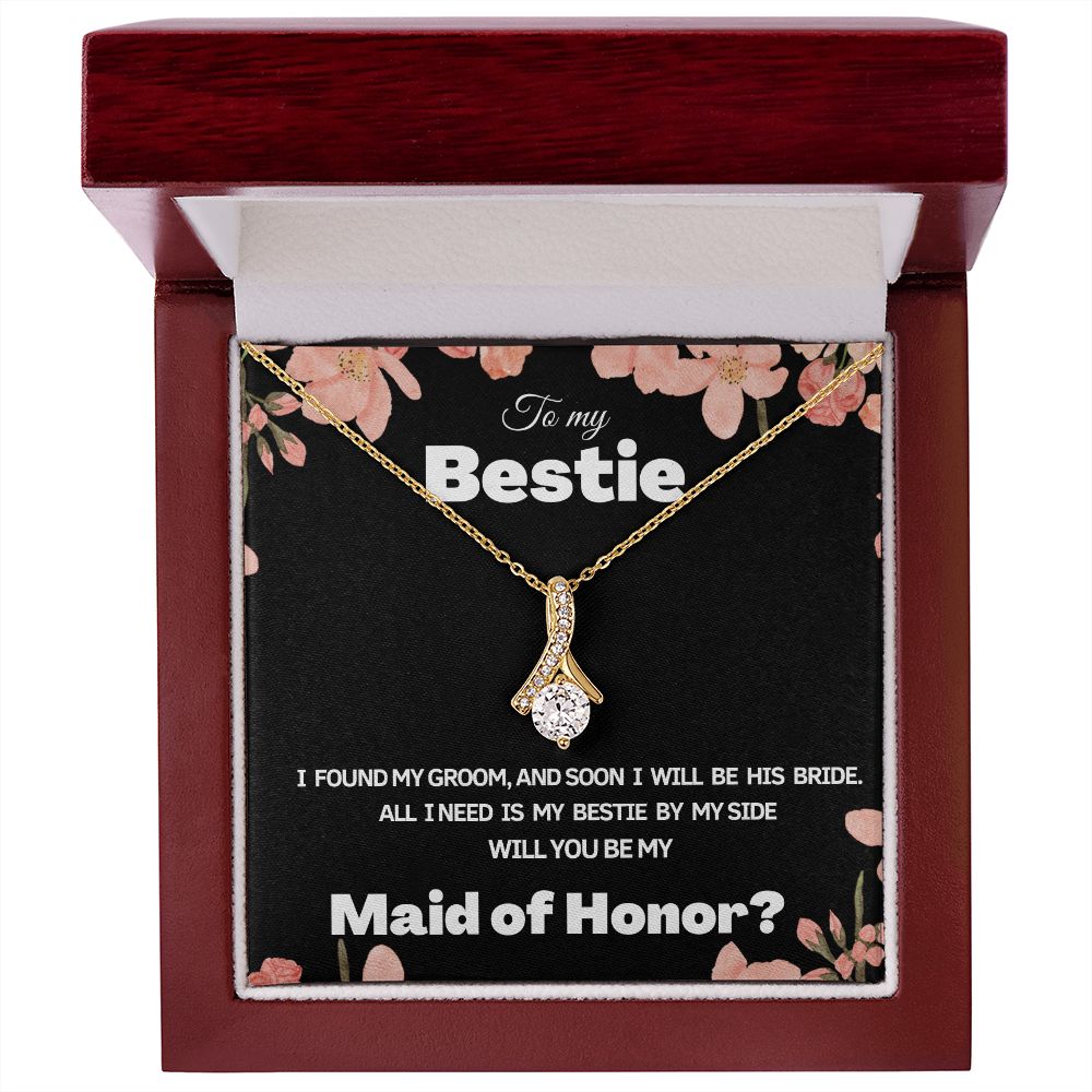 Alluring beauty to maid of honor