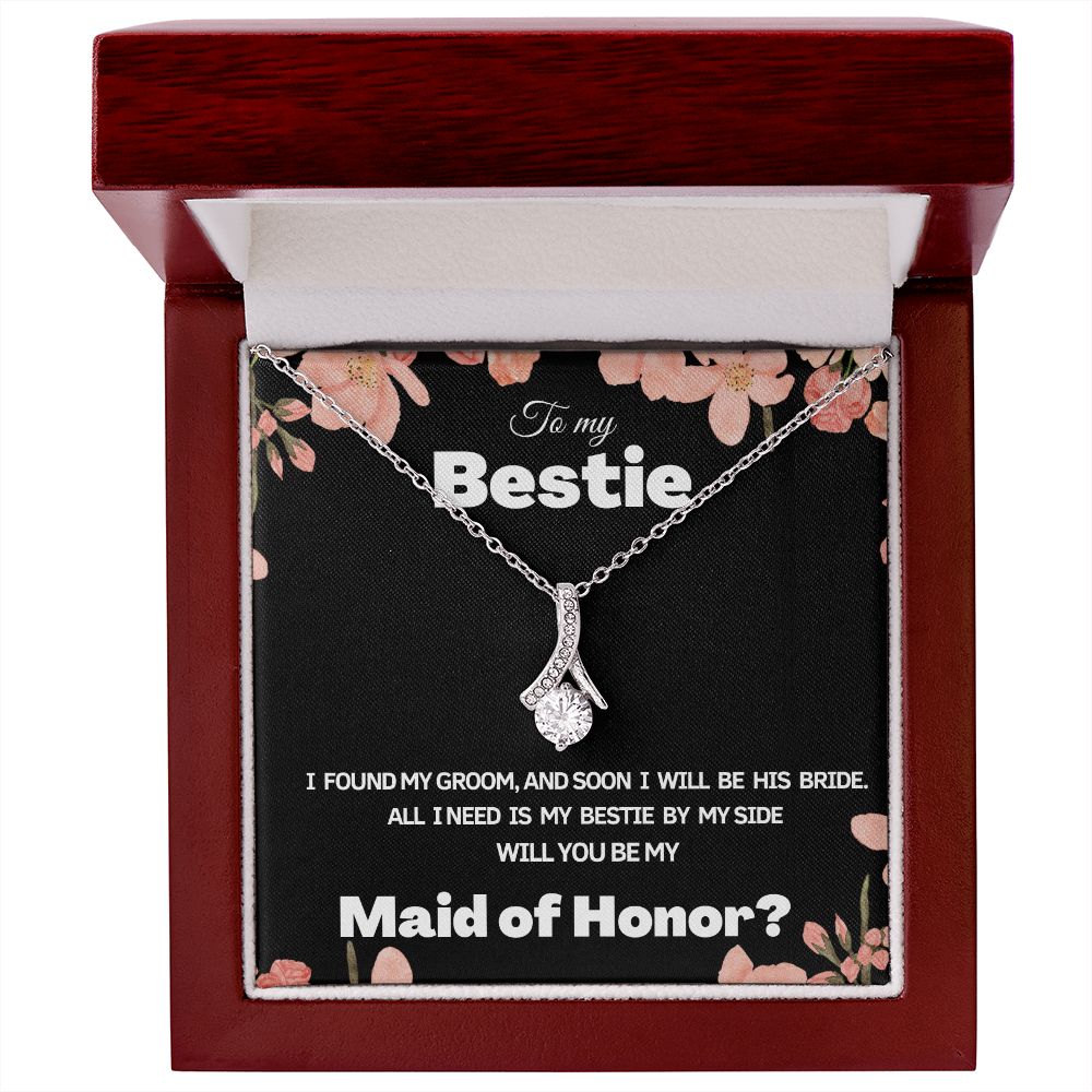 Alluring beauty to maid of honor