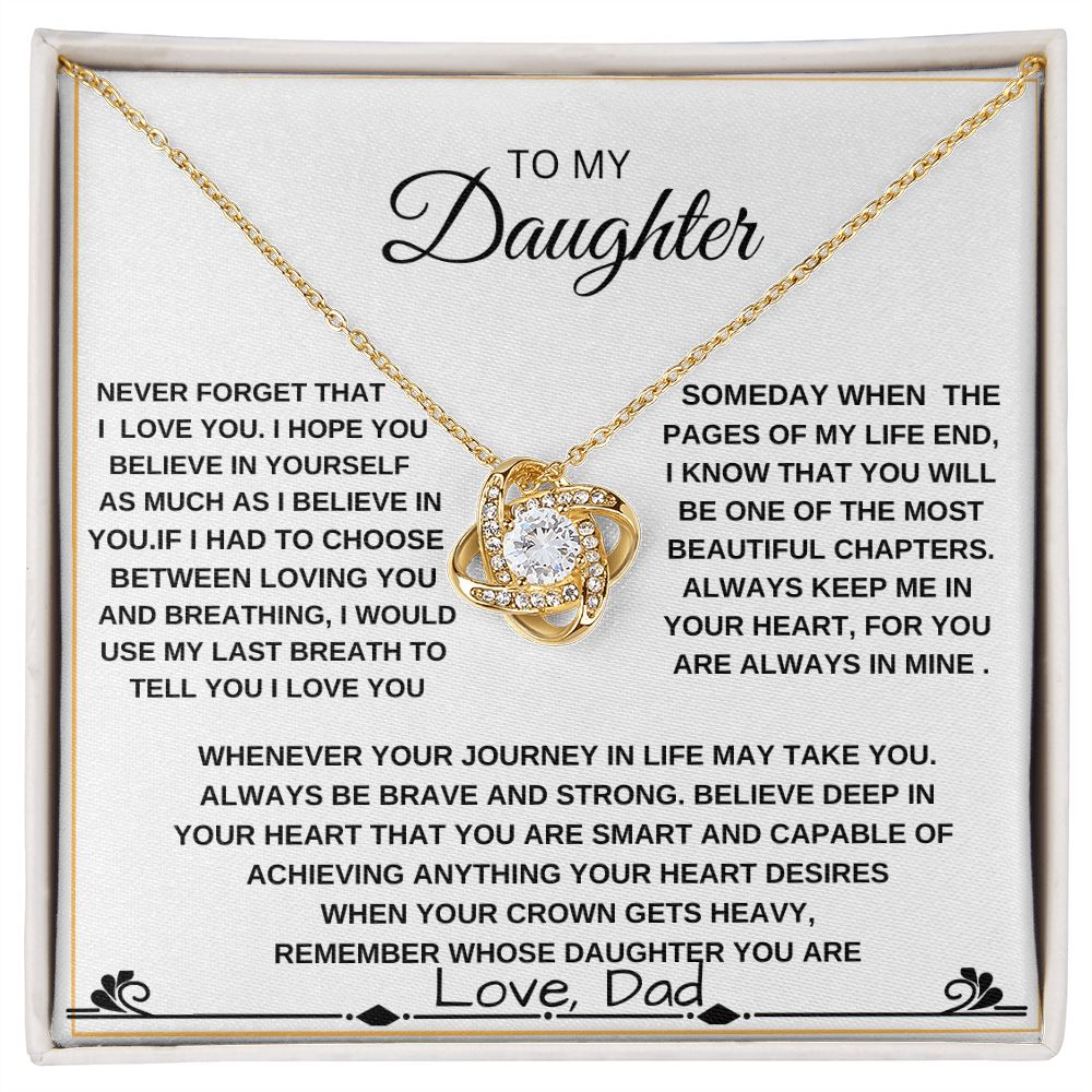 LOVEKNOT TO MY DAUGHTER FROM DAD