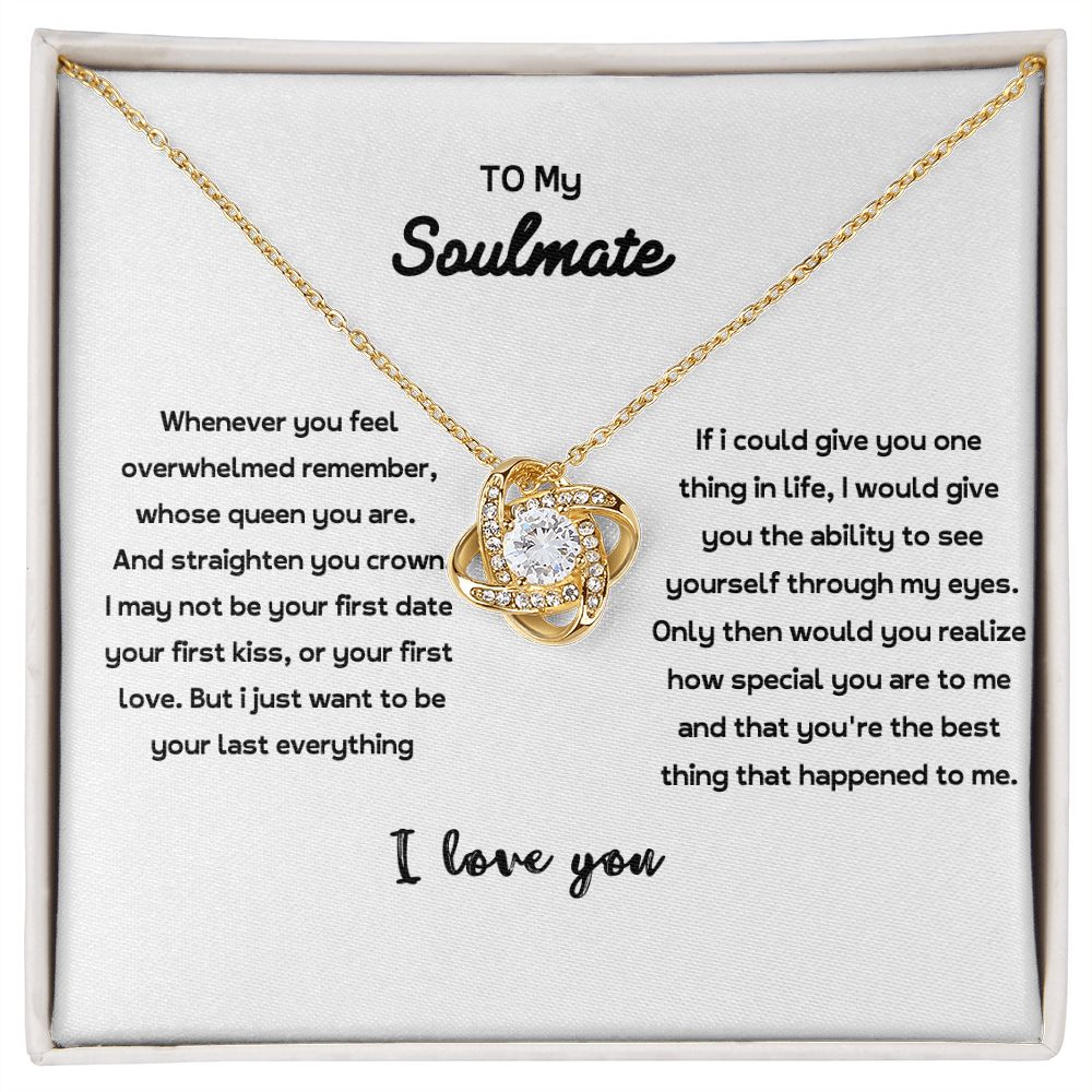 Love knot necklace to my soulmate