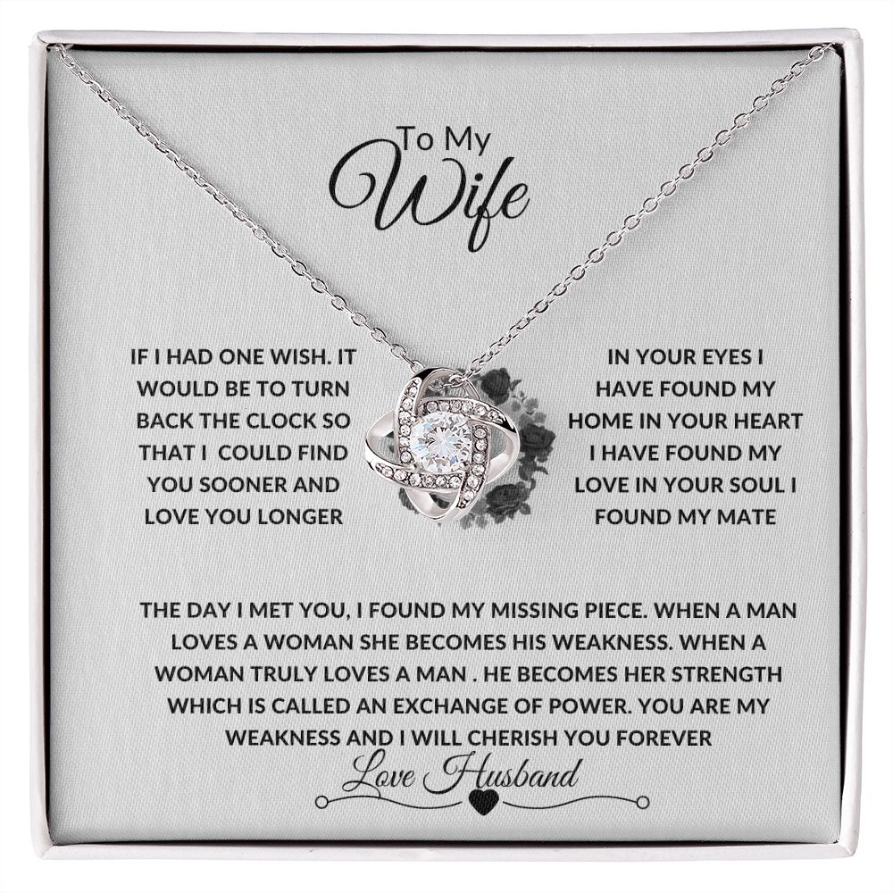 LOVEKNOT NECKLACE TO MY WIFE