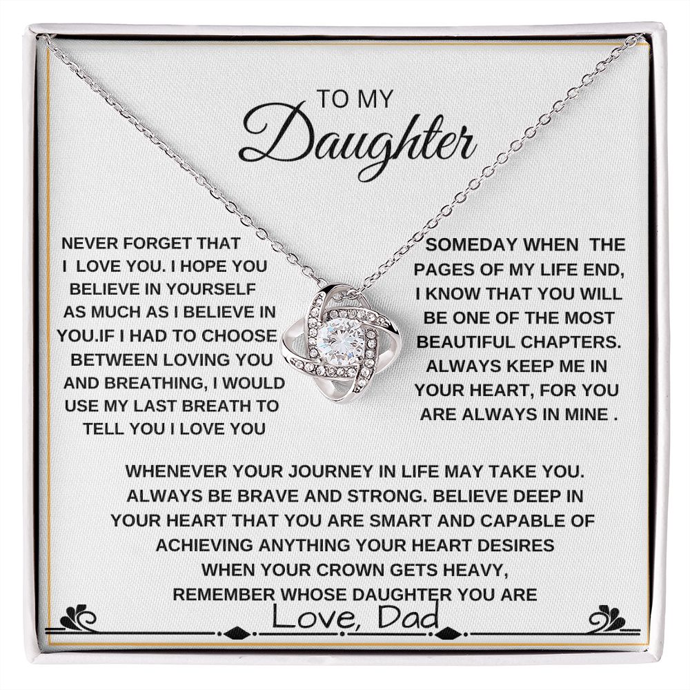 LOVEKNOT TO MY DAUGHTER FROM DAD