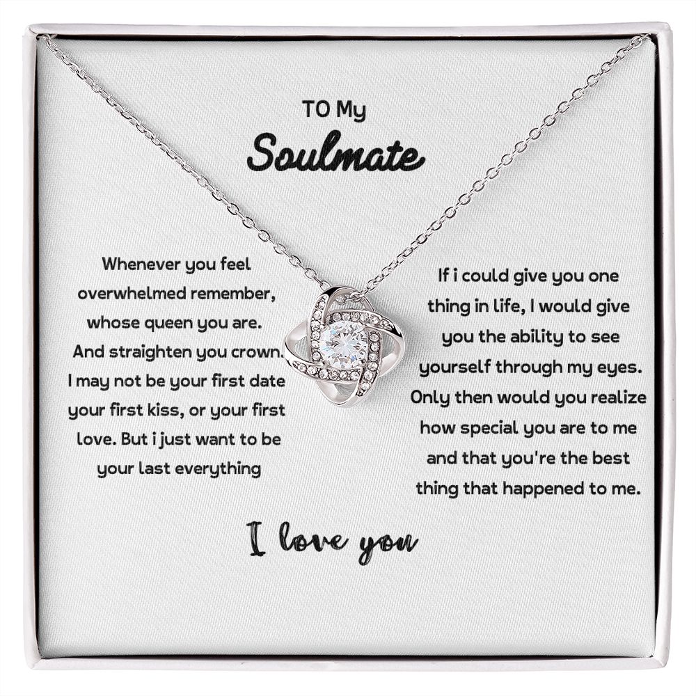 Love knot necklace to my soulmate