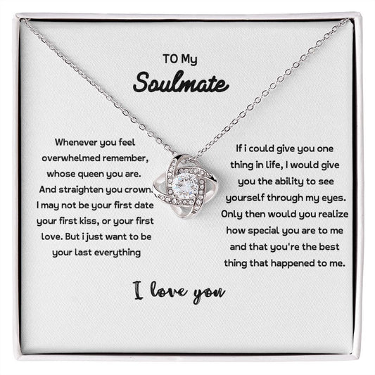 Love knot necklace to my soulmate