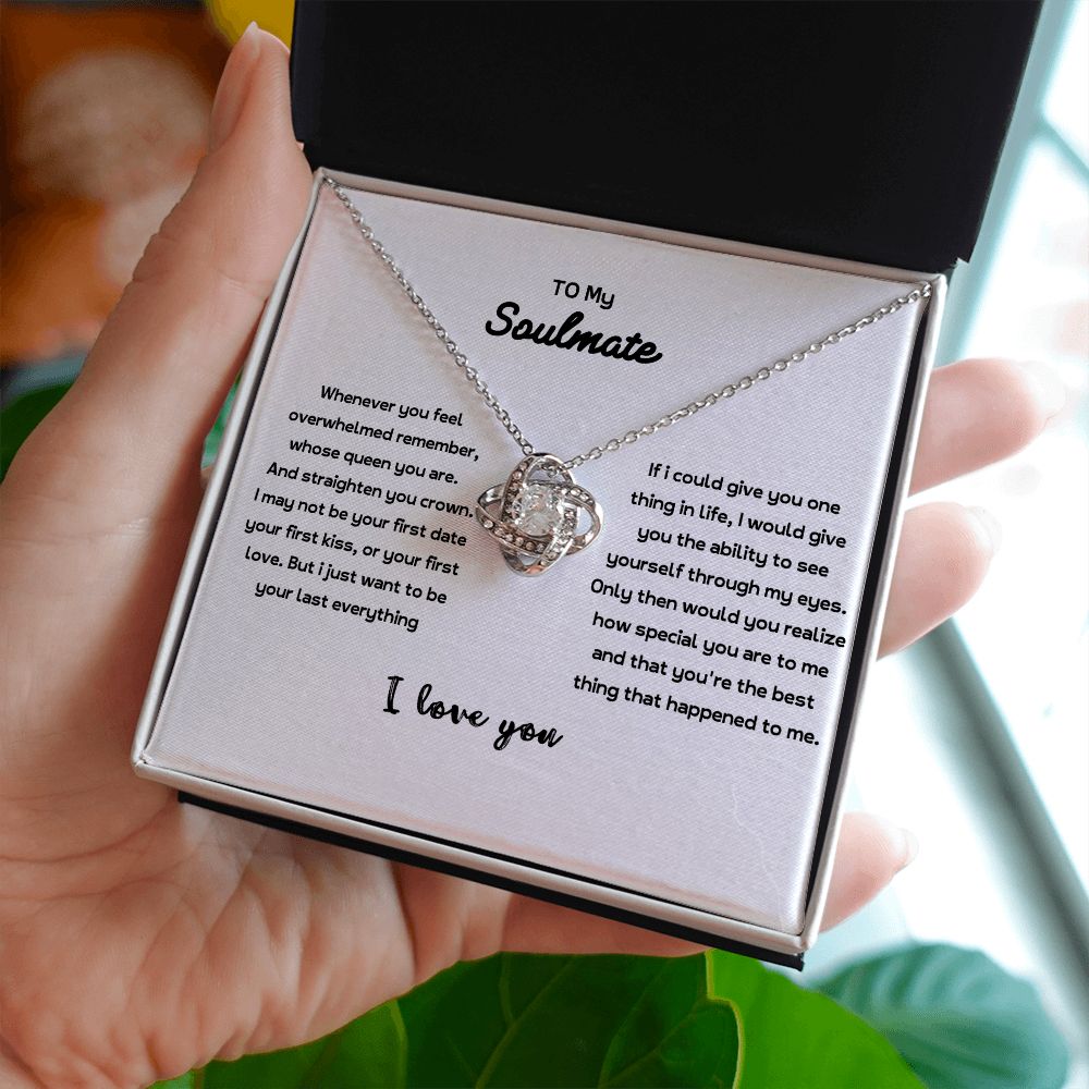 Love knot necklace to my soulmate