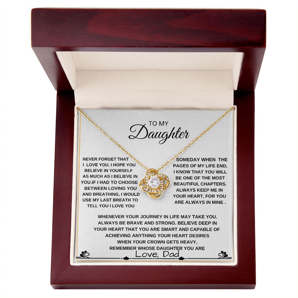 LOVEKNOT TO MY DAUGHTER FROM DAD