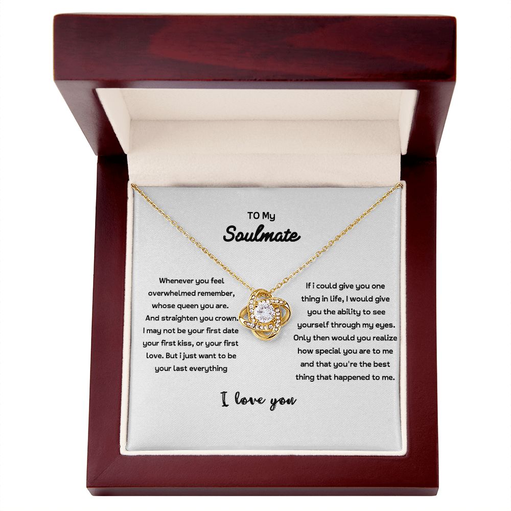 Love knot necklace to my soulmate